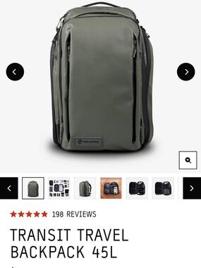 Wandrd Transit Travel Backpack 45L - Olive Green